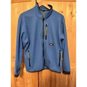 Vintage REI Fleece Jacket Womens M Blue Full Zip Trailsmith Outdoors Hiking 90s